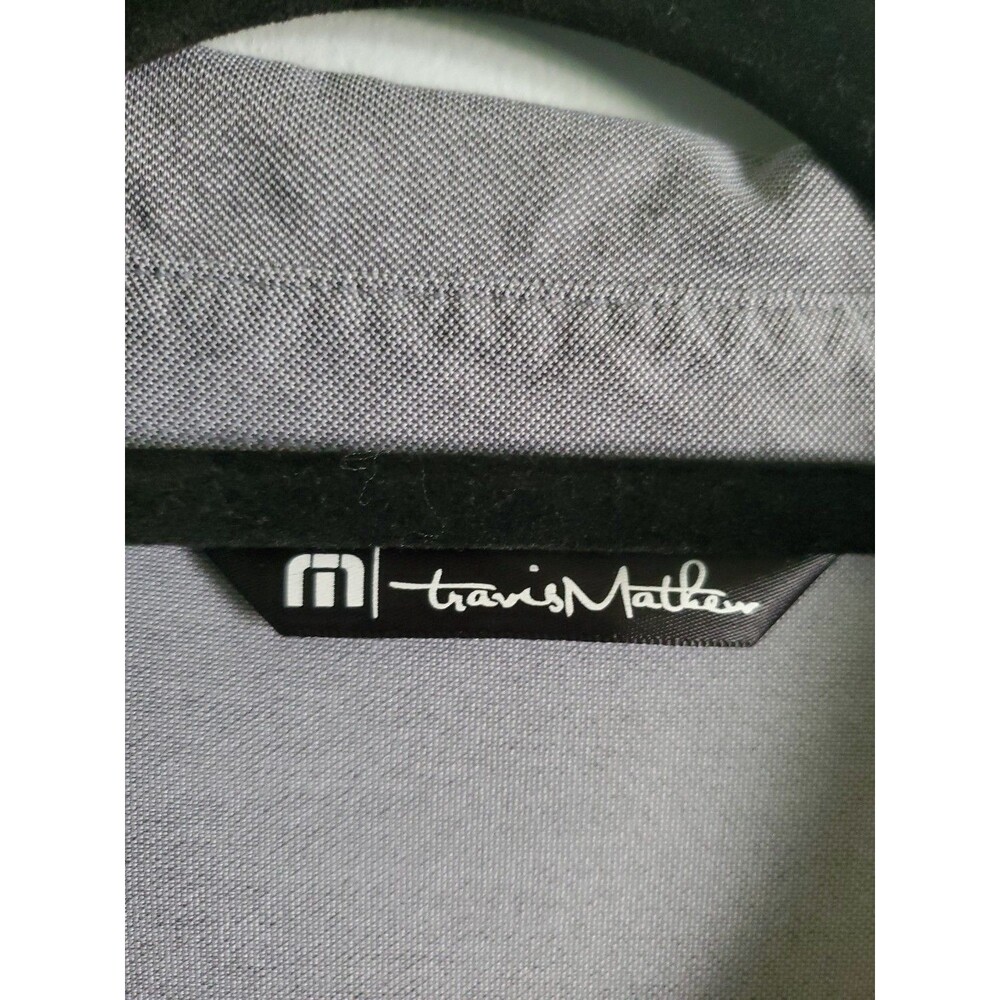 Travis Mathew Polo Shirt Mens XXL Gray Pineapple Pocket Golf Sports Preppy - Picture 3 of 14